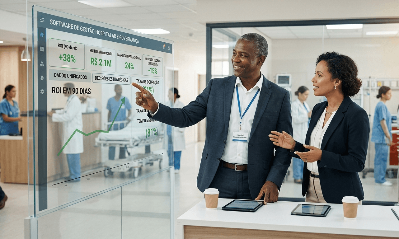 Governança e ROI em 90 dias: como unificar dados e decisões sem travar a operação hospitalar