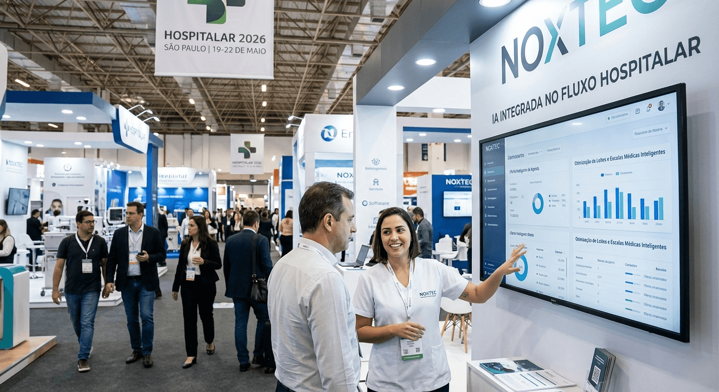 IA que redefine a eficiência operacional será o destaque da Noxtec na Hospitalar 2026
